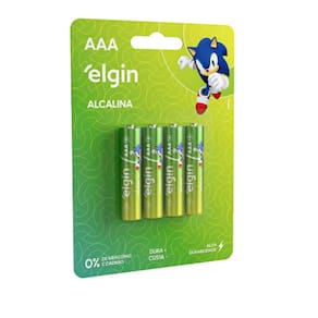 KIT COM 4 CARTELAS Pilha Alcalina Palito AAA Com 04 Unidades Sonic