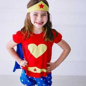 Fantasia Infantil Menina Maravilha Curto Tamanho: 4