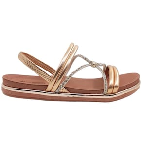 Sandália Feminina Papete Casual Dia a Dia Flatform com Strass Conforto Mississipi Mb762