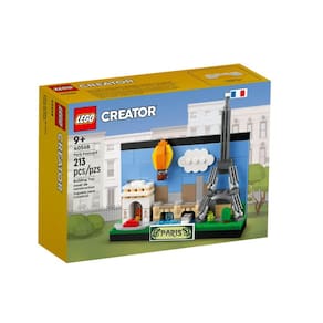 Brinquedo de construção: cartão postal LEGO Paris, 213 unidades com adesivos de 13 cm