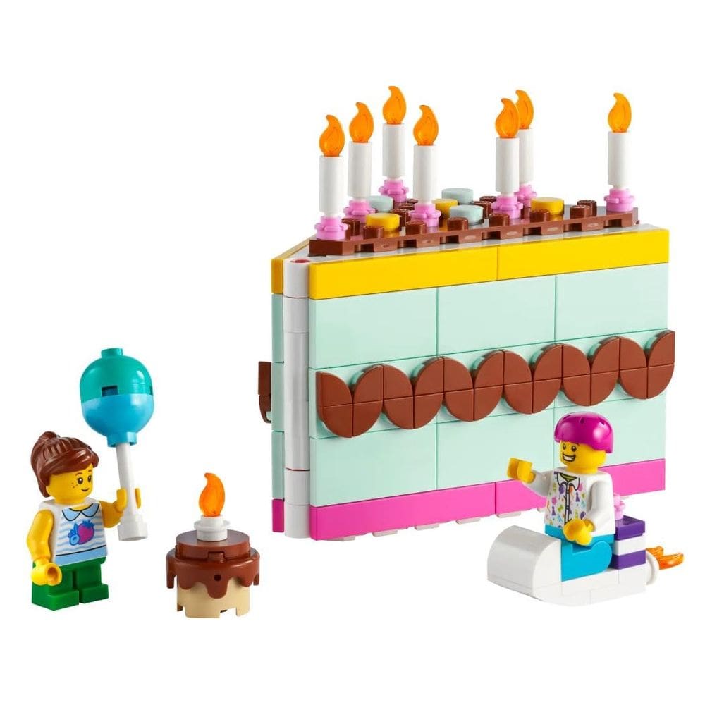 Brinquedo de construção LEGO Birthday Cake 40641 com 2 minifiguras