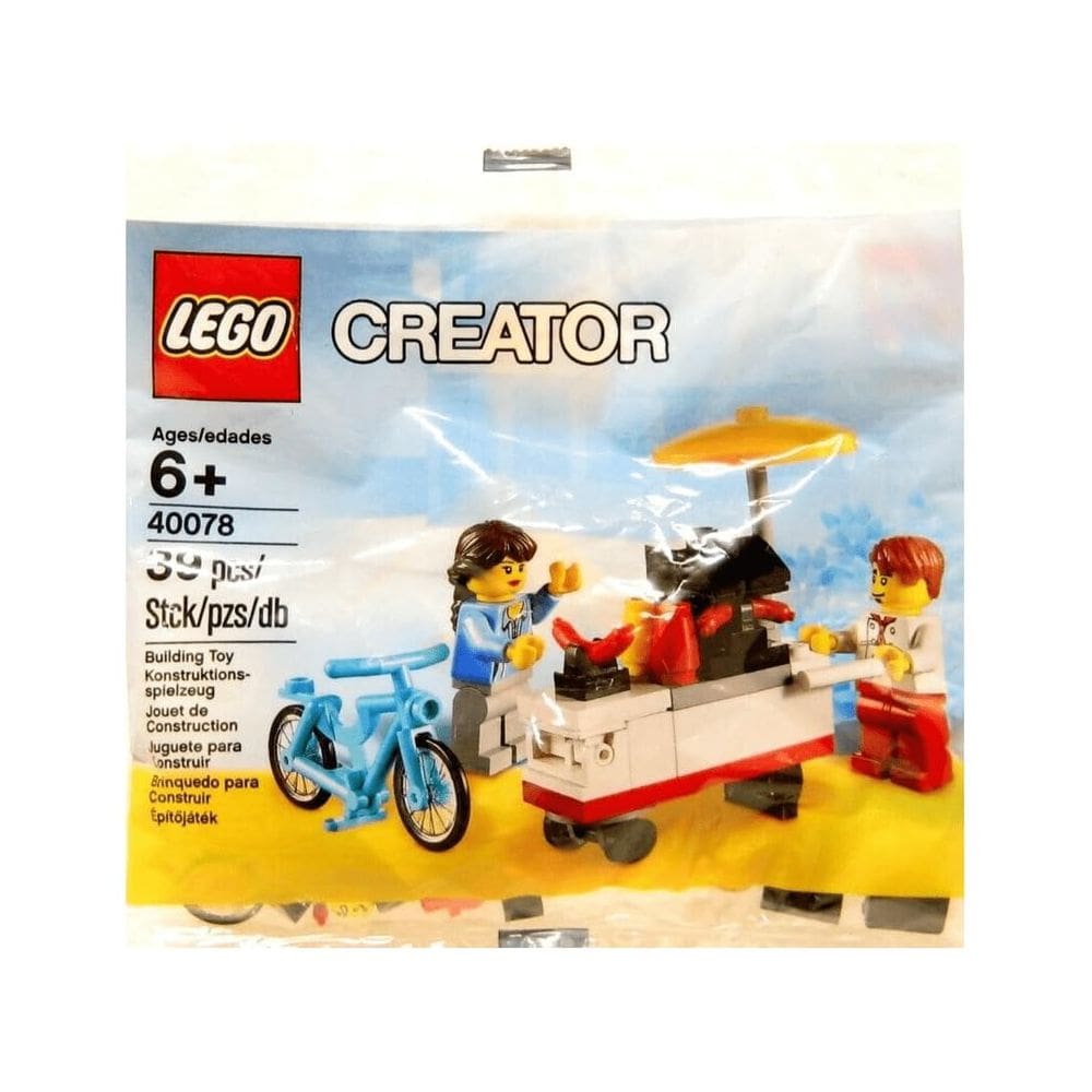Suporte para cachorro-quente LEGO Exclusive Creator 40078 de brinquedo com 2 minibonecos
