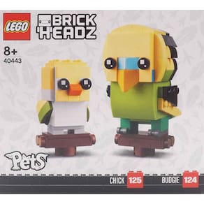 Brinquedo LEGO BrickHeadz Pets Budgie Parrot 40443 para crianças maiores de 8 anos