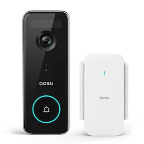 Câmera de campainha AOSU Wireless 5MP Ultra HD com Homebase
