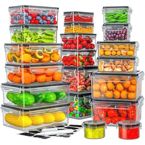 Recipientes de armazenamento de alimentos HOMETALL 40 PCS herméticos à prova de vazamentos
