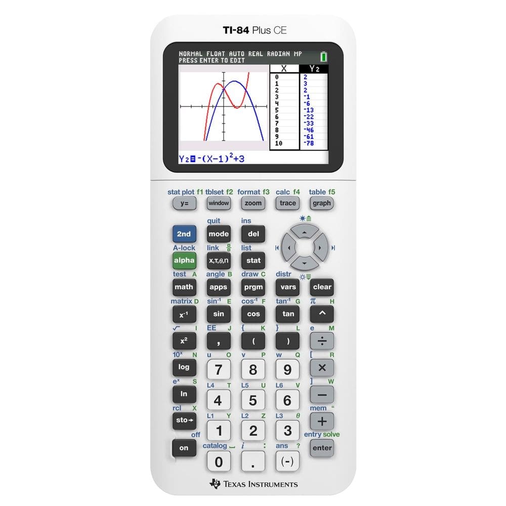 Calculadora gráfica Texas Instruments TI-84 Plus CE White