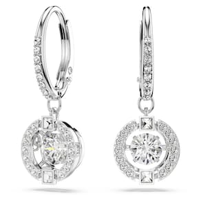 Brincos Swarovski Una Drop com pavé de cristal para mulheres