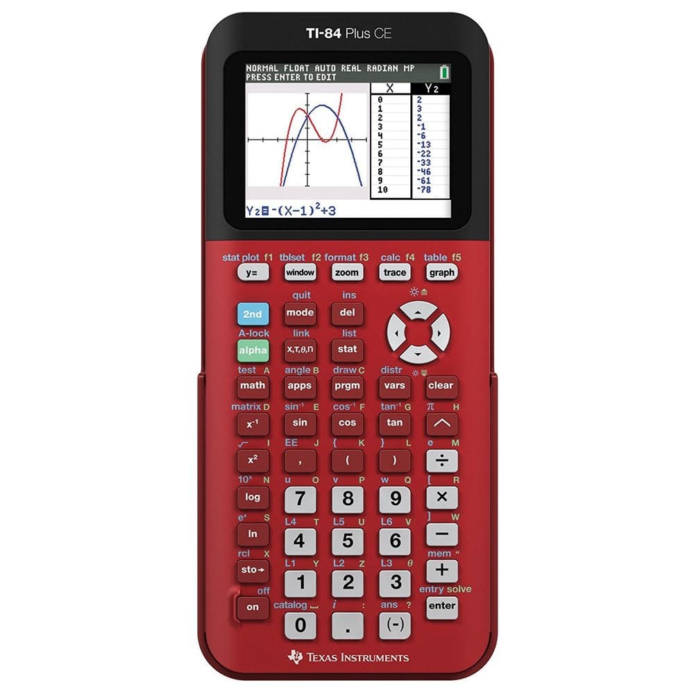 Calculadora gráfica Texas Instruments TI-84 Plus CE Red