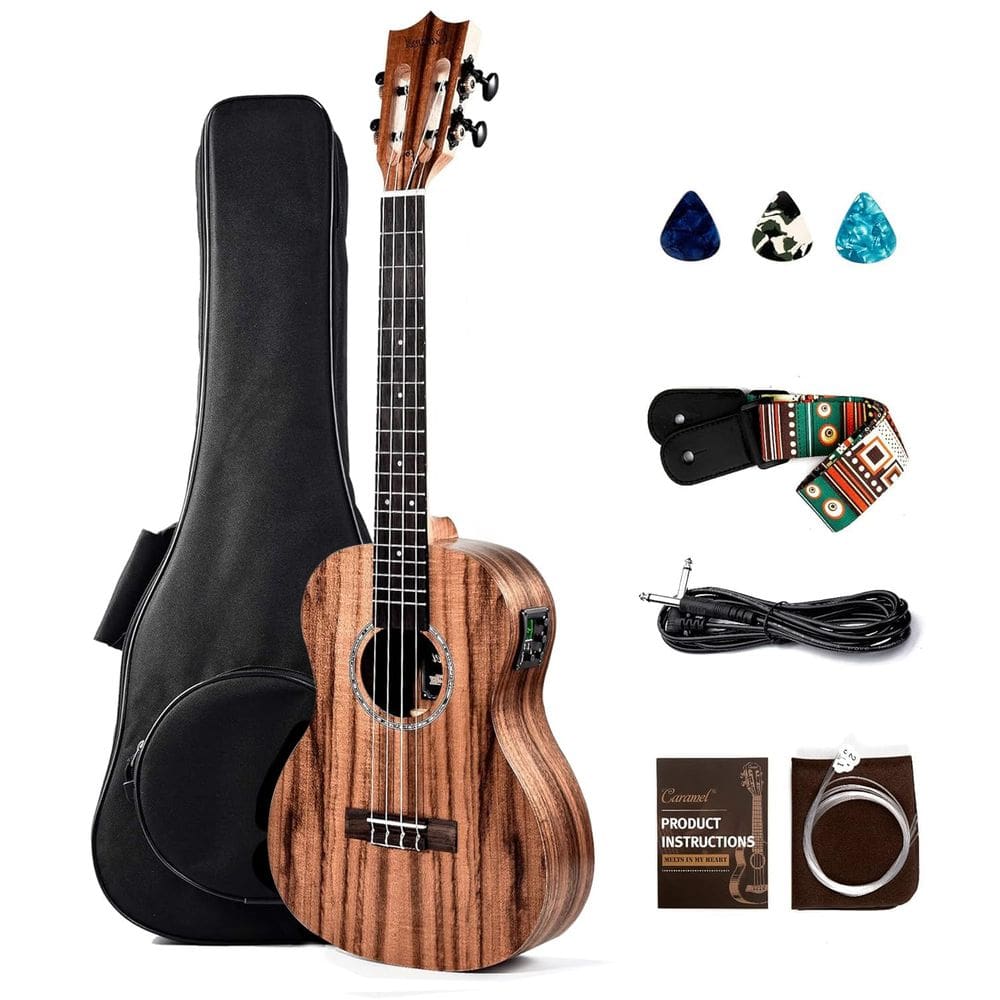 Ukulele Caramel BLM27 Acacia Barítono Acústico e Elétrico LH