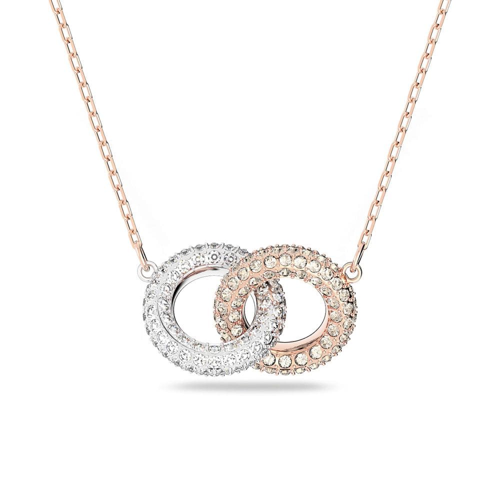 Colar SWAROVSKI Dextera feminino em círculo entrelaçado