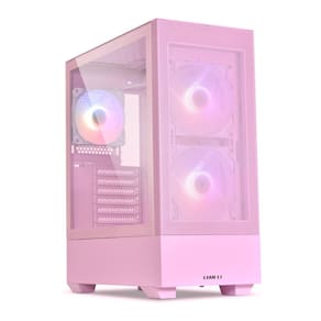 Estojo para PC Lian Li LANCOOL 205 MESH C High Airflow ATX rosa