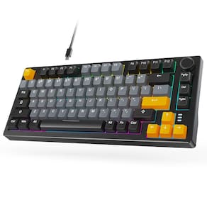 Teclado para jogos ARZOPA K81 75% com fio e retroiluminação Rainbow