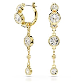Brincos Swarovski Imber Drop Mini Hoop com cristais dourados
