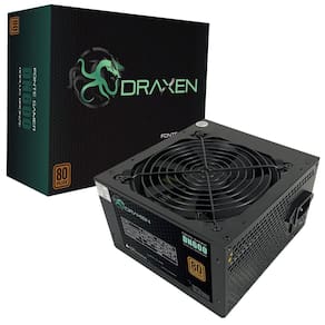Fonte Gamer ATX 600W 80 Plus Bronze PFC Ativo DN600 DRAXEN