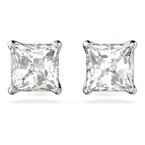 Brincos Swarovski Attract Square Stud com cristais transparentes
