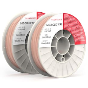 Arame de soldagem YESWELDER ER70S-6 Carbon Steel Mig 0,8 mm 4,5 kg 2 unidades