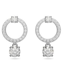 Brincos Swarovski Attract Circle com cristais banhados a ródio