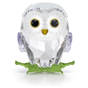 Ornamento Swarovski Idyllia Baby Owl com 420 pedras de cristal
