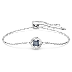 Pulseira Swarovski Una Angelic Azul Escuro Cristal Ródio