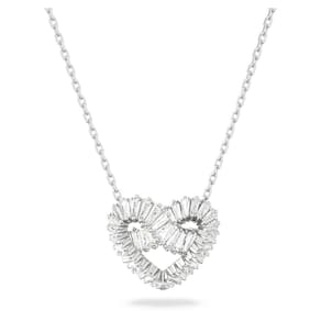 Colar com pingente Swarovski Matrix com cristais transparentes de ródio
