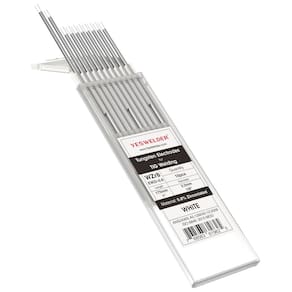 Eletrodo de tungstênio para soldagem TIG YESWELDER 0,8% zirconiado 1/8 x 175 mm, pacote com 10