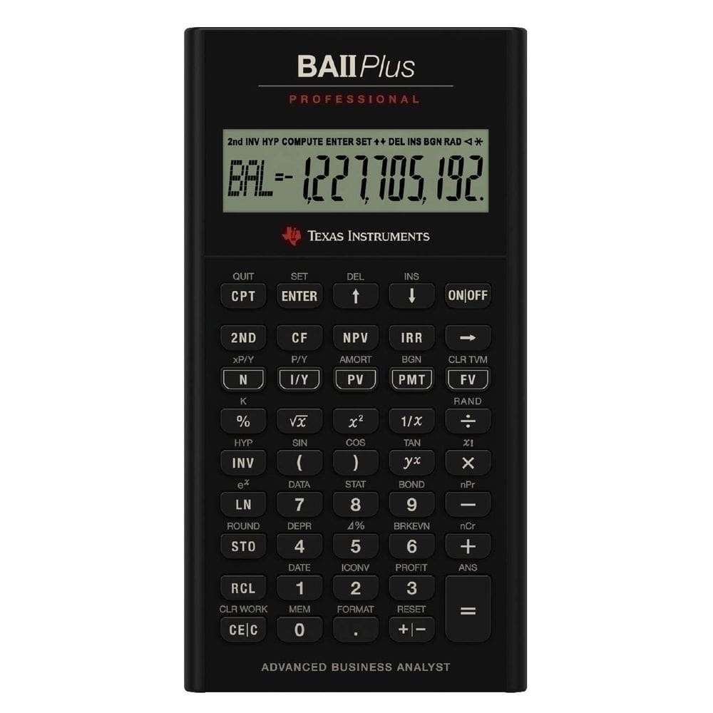 Calculadora financeira Texas Instruments BA II Plus Professional