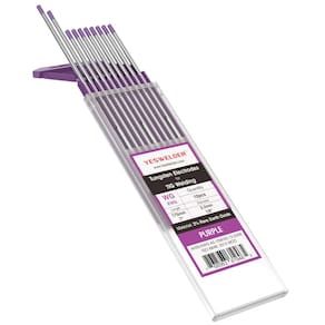 Eletrodo de tungstênio para soldagem TIG YESWELDER 1/8x7 10 unidades E3 roxo