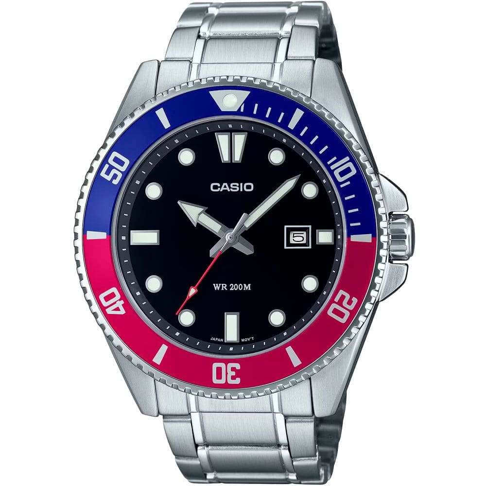 Relógio CASIO masculino analógico prata MDV-107D-1A3VDF