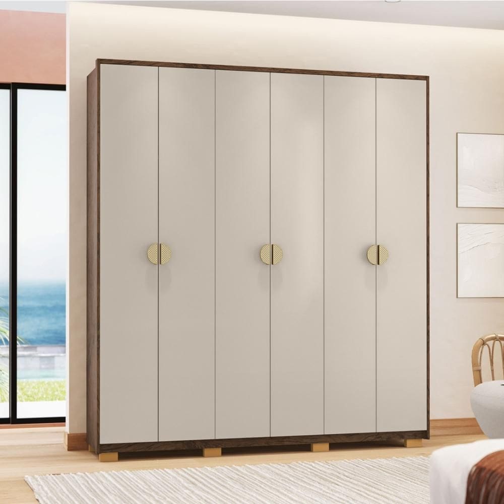 Guarda Roupa Casal 6 Portas 4 Gavetas Noronha