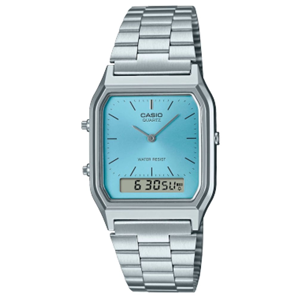 Relógio CASIO VINTAGE unissex analógico AQ-230A-2A1MQYDF