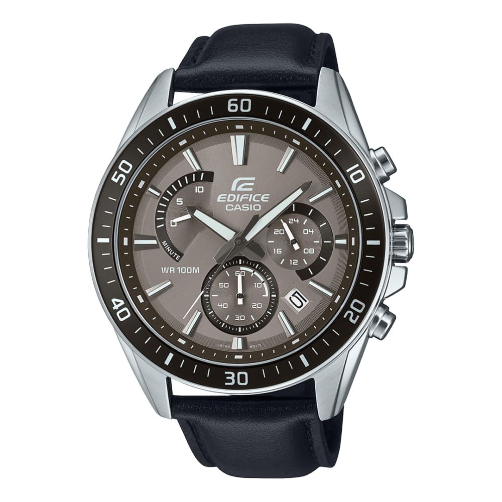 Relógio CASIO EDIFICE cronógrafo preto marrom EFR-552L-5AVUDF