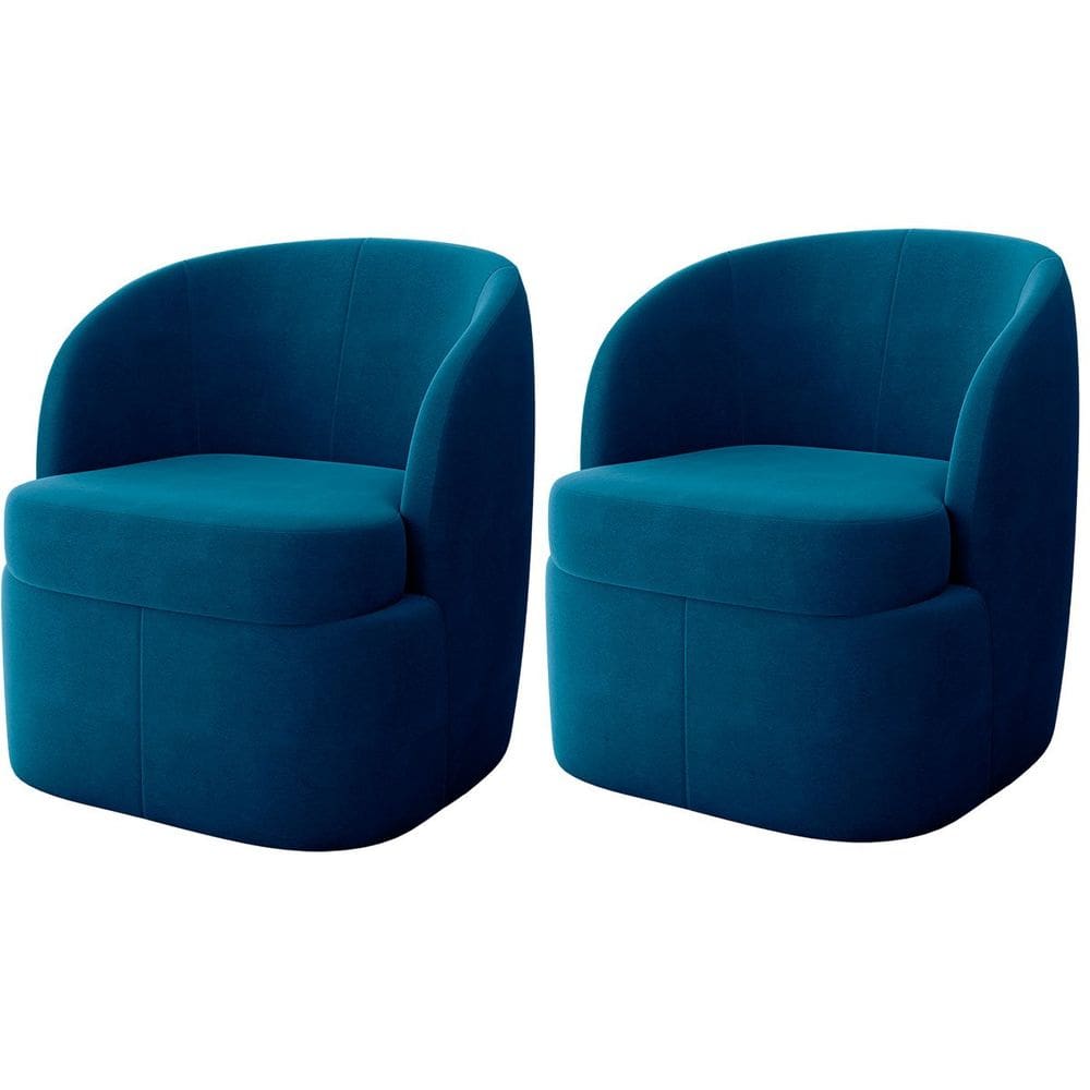 Kit 2 Poltronas para Sala e Escritório Base Giratória Samara