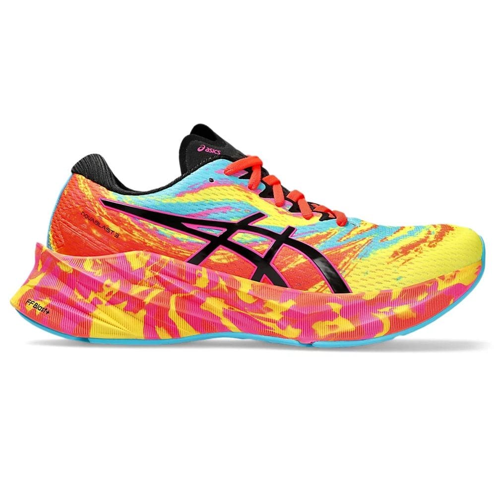 Tênis Asics Novablast 3 Color Injection Feminino - Rosa+Amarelo