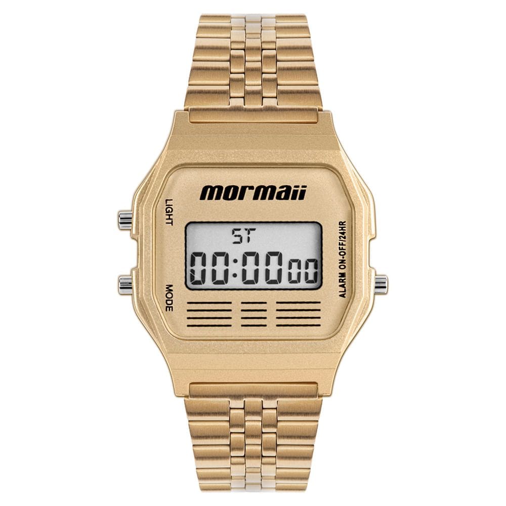 Relógio MORMAII feminino digital dourado MOBJ3808A/7D