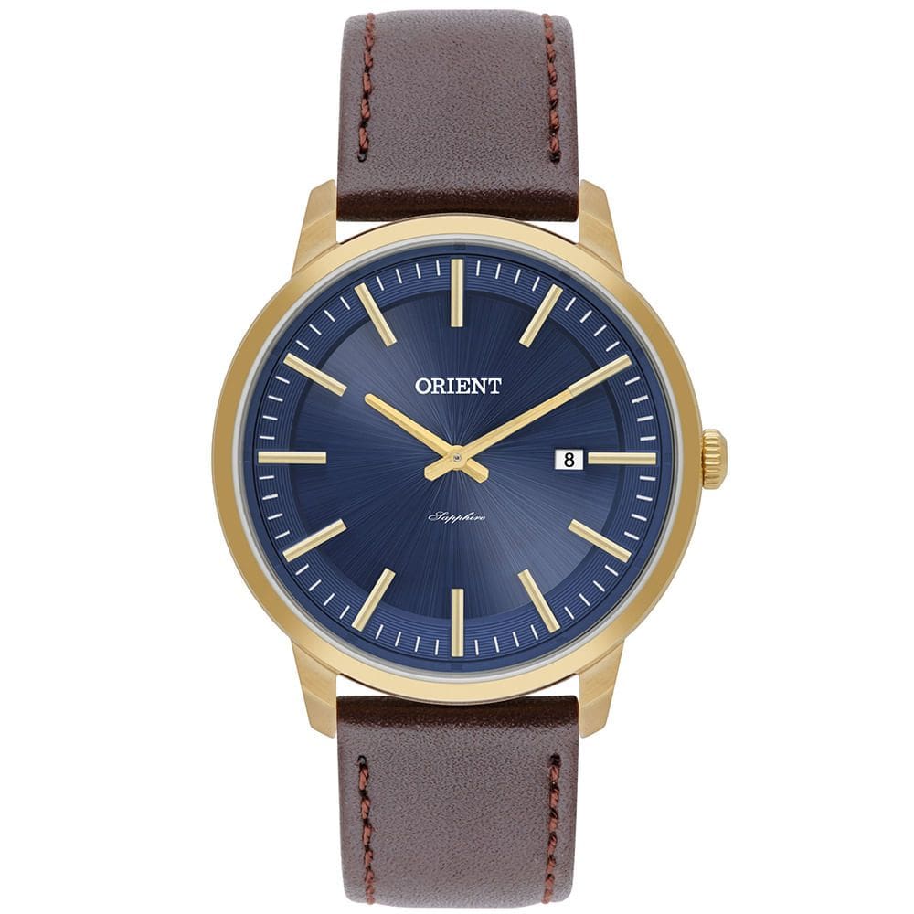 Relógio ORIENT masculino analógico safira azul MGSC1016 D1NX
