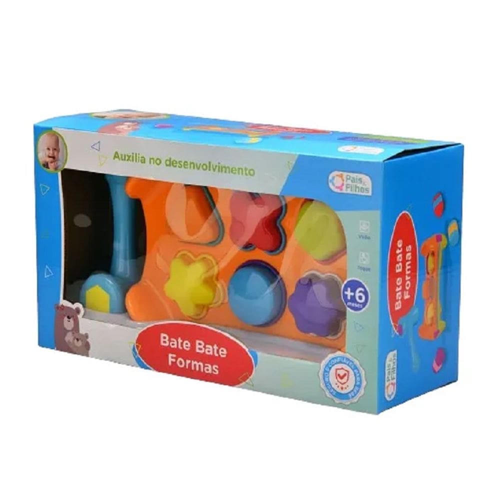 Brinquedo Educativo Bate Bate Formas Geométricas-Pais&Filhos