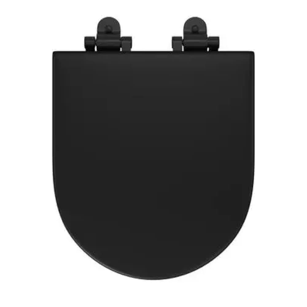 Assento Poliester Slow Close Preto Fosco Ap.237-Eb.Fsc/Bl Mt