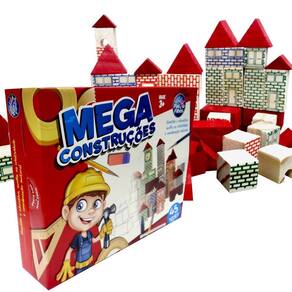 Jogo Blocos De Montar Mega Construções 45 peças - Pais & Filhos