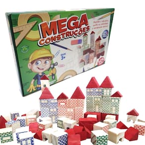 Jogo Blocos De Montar Mega Construções 120 peças - Pais & Filhos
