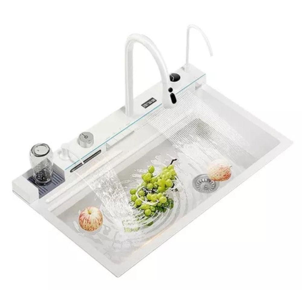 Cuba Gourmet Multifuncional Inteligente Aço Inox 304 Branca 75x46x22cm Kit Completo Domum