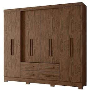 Guarda Roupa Casal San Lorenzo 8 Portas Castanho Wood - Moval