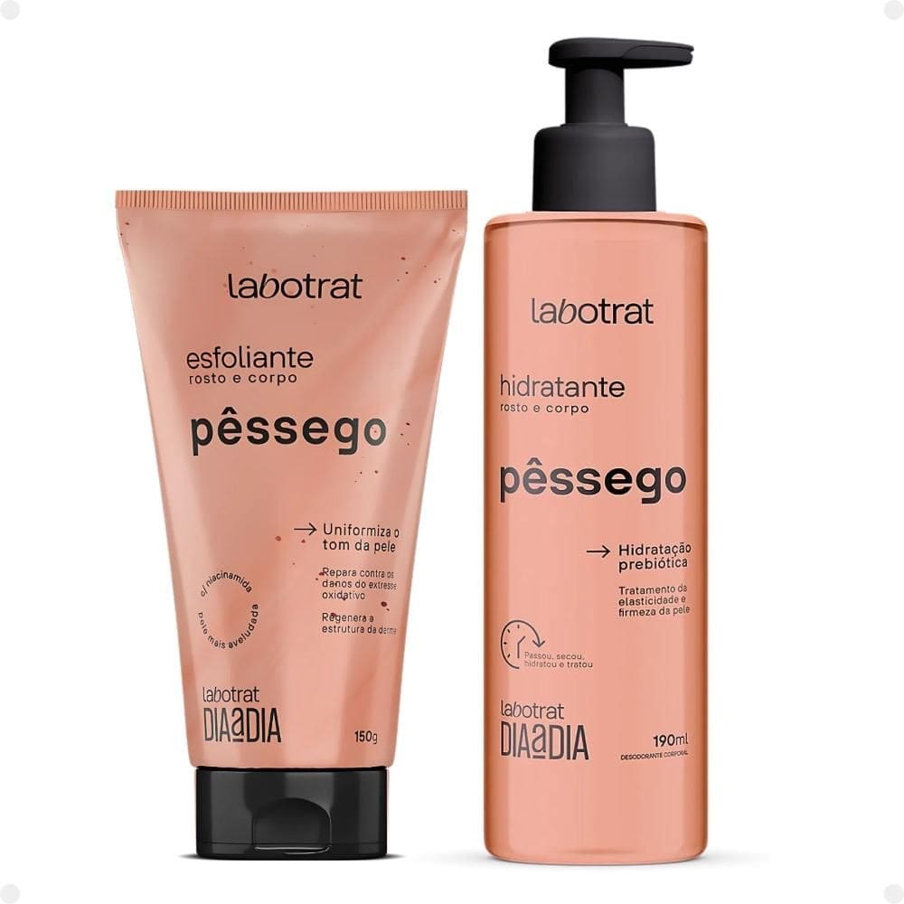 Kit Labotrat Rosto e Corpo Pessego: Esfoliante e Hidratante
