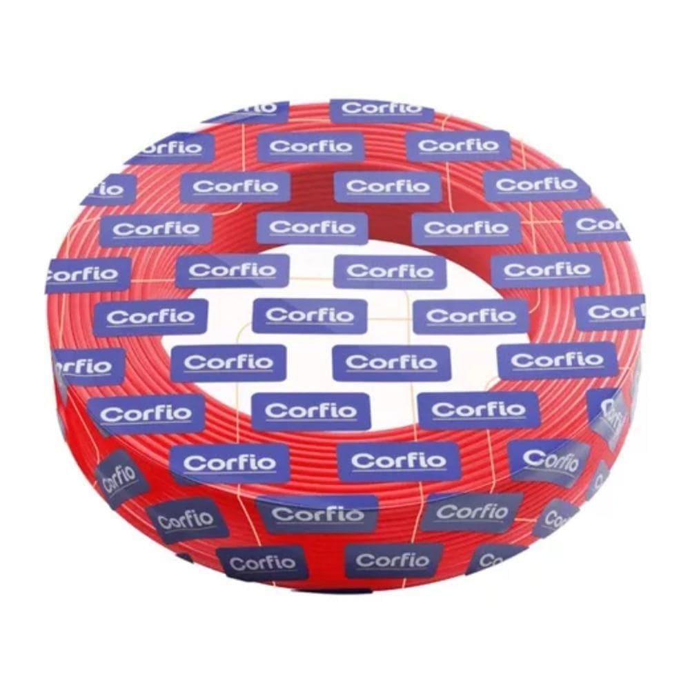 Rolo Com 100m De Cabo De Cobre 750v 6mm² Vermelho - Corfio