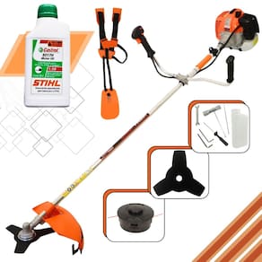 ROÇADEIRA VULCAN VR620H / VR-620 H 2T 62cc 3HP C/ FACA 3 PONTAS + SERRA LAMINA DE VIDEA 40 DENTES P/ TRONCOS