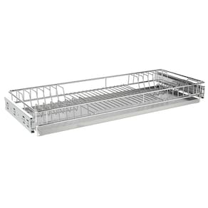Escorredor De Pratos Deslizante 870x75x270mm Mód 900mm Crom 7158