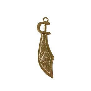 Pingente Espada 10 Cm Metal Banhado Dourado