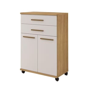 Balcão Monaco Master Mdf Arte Móveis Cinamomo/ Off White