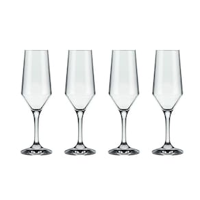 Jogo de Taça Vidro Cristalino Buffet 186ml 4 Unidades Champanhe Espumante Nadir