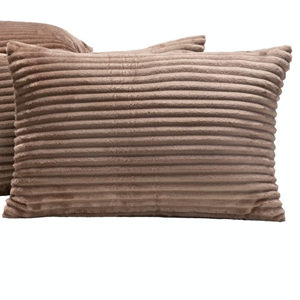 Kit 04 Almofadas Cheias Velvet Bariloche 60cm X 30cm - Caqui