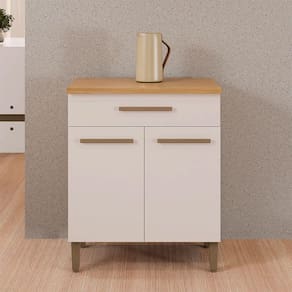 Balcão Omega Master Mdf Arte Móveis Corino Off White